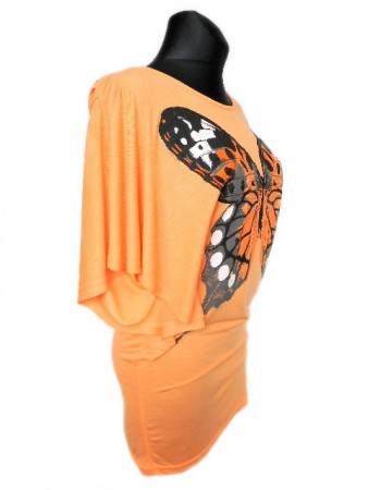 tunikové šaty s motýľom